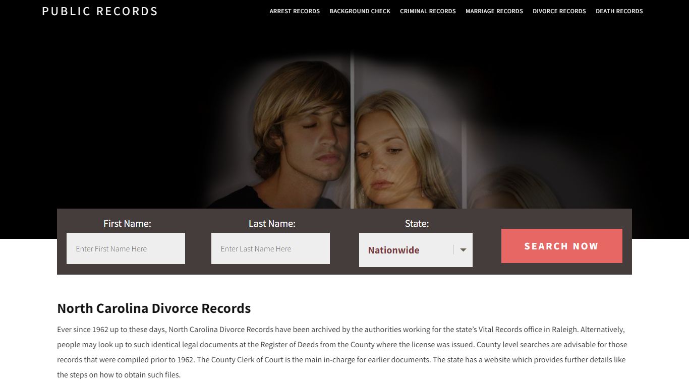 North Carolina Divorce Records | Enter Name and Search. 14Days Free
